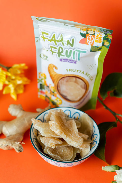 Zenzero disidratato con zucchero a velo