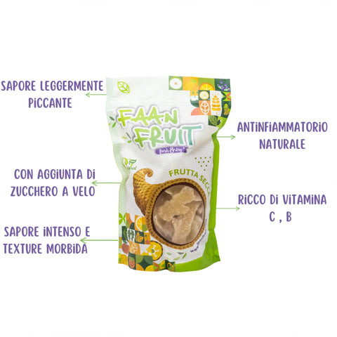 Zenzero disidratato con zucchero a velo