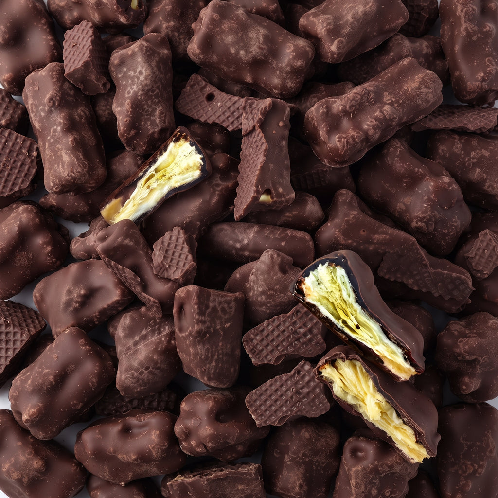 Ananas Liofilizzato Ricoperto di Cioccolato Fondente - Senza Zuccheri Aggiunti