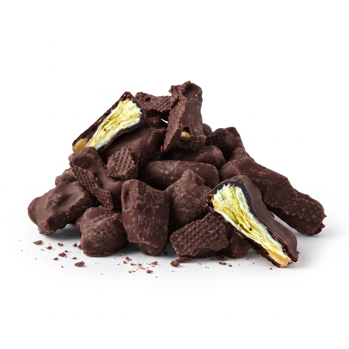 Ananas Liofilizzato Ricoperto di Cioccolato Fondente - Senza Zuccheri Aggiunti
