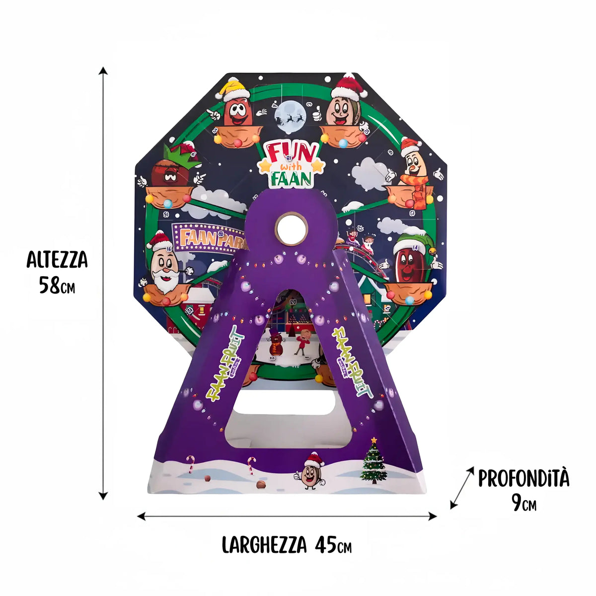 Calendario dell'Avvento Frutta Secca - La Ruota della Festa Faan Fruit