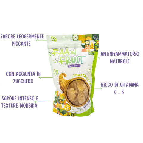 Ginger disidratato con zucchero cristallizzato