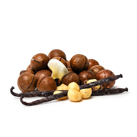 Noci Macadamia in Guscio Tostate alla Vaniglia