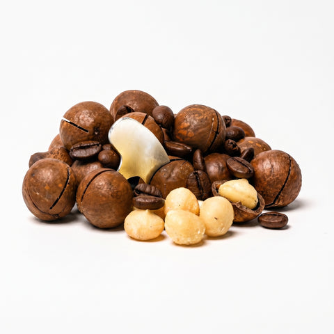 Noci Macadamia in Guscio Tostate al Caffè