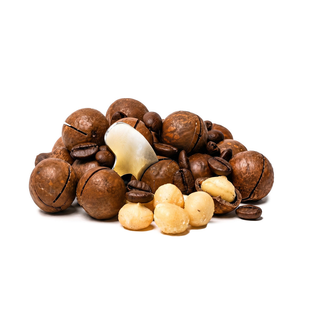 Noci Macadamia in Guscio Tostate al Caffè