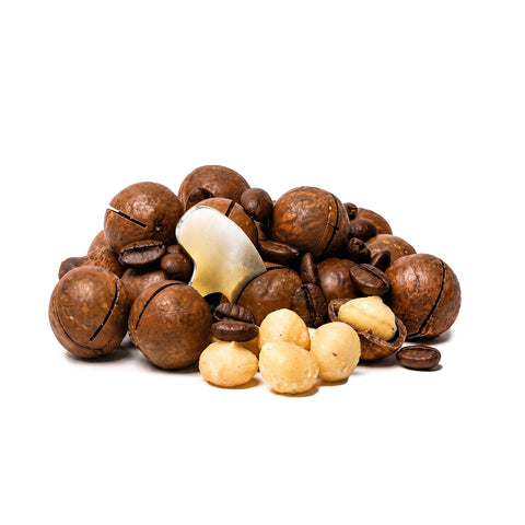 Noci Macadamia in Guscio Tostate al Caffè