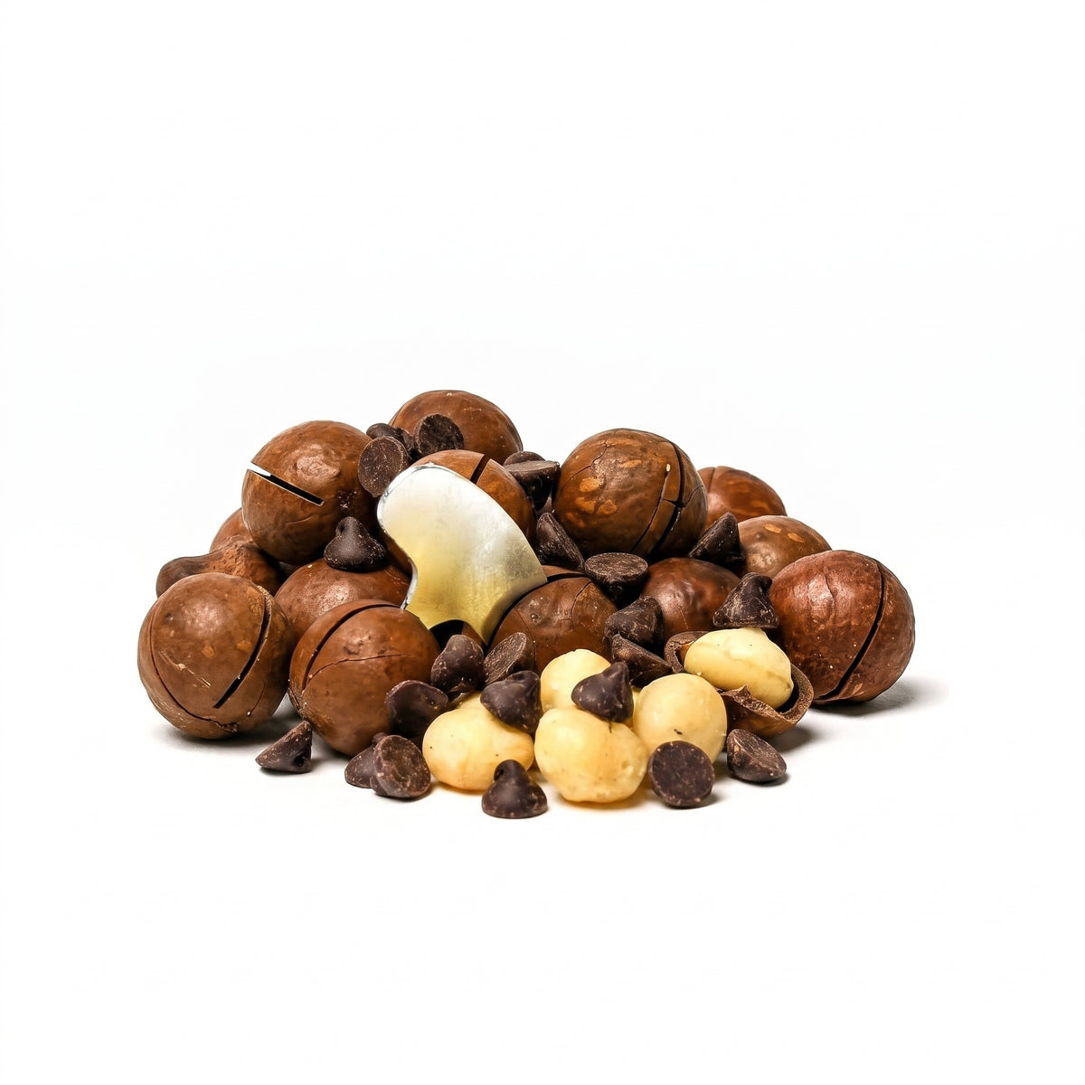 Noci Macadamia in Guscio Tostate al Cioccolato